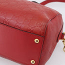 GUCCI GuccissimaGG Hand Bag Leather 2way Red Gold Tone 453573 Auth 198638-14
