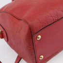 GUCCI GuccissimaGG Hand Bag Leather 2way Red Gold Tone 453573 Auth 198638-15