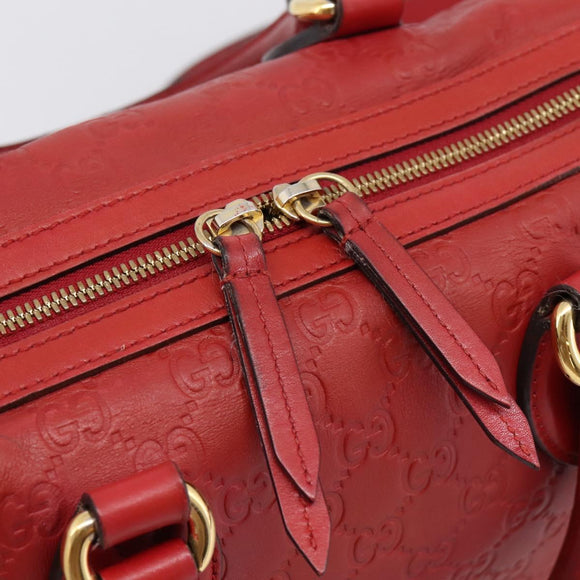 GUCCI GuccissimaGG Hand Bag Leather 2way Red Gold Tone 453573 Auth 198638