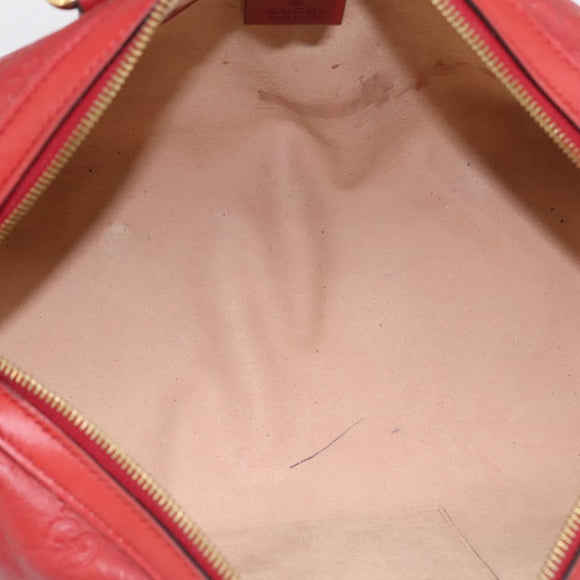 GUCCI GuccissimaGG Hand Bag Leather 2way Red Gold Tone 453573 Auth 198638