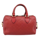GUCCI GuccissimaGG Hand Bag Leather 2way Red Gold Tone 453573 Auth 198638-2