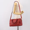 GUCCI GuccissimaGG Hand Bag Leather 2way Red Gold Tone 453573 Auth 198638-24