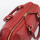 GUCCI GuccissimaGG Hand Bag Leather 2way Red Gold Tone 453573 Auth 198638-6