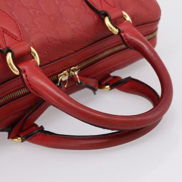 GUCCI GuccissimaGG Hand Bag Leather 2way Red Gold Tone 453573 Auth 198638