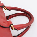 GUCCI GuccissimaGG Hand Bag Leather 2way Red Gold Tone 453573 Auth 198638-8