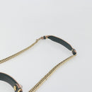 FENDI Canay Chain Shoulder Bag Leather 2way Green Gold Tone 8BT283 Auth 198639-10