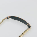 FENDI Canay Chain Shoulder Bag Leather 2way Green Gold Tone 8BT283 Auth 198639-11