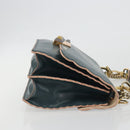 FENDI Canay Chain Shoulder Bag Leather 2way Green Gold Tone 8BT283 Auth 198639-4