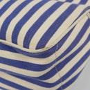 CELINE Boogie Bag Canvas Navy Gold Tone Auth 198642A-9