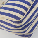 CELINE Boogie Bag Canvas Navy Gold Tone Auth 198642A-17