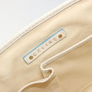 CELINE Boogie Bag Canvas Navy Gold Tone Auth 198642A-20