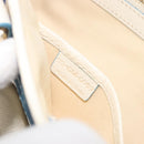 CELINE Boogie Bag Canvas Navy Gold Tone Auth 198642A-12