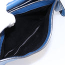 Miu Miu Shoulder Bag Leather Navy Gold Tone Auth 198643A-25
