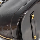 LOUIS VUITTON Monogram Vernis Alma GM Hand Bag Amarante M93595 LV Auth 198644V-17