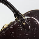 LOUIS VUITTON Monogram Vernis Alma GM Hand Bag Amarante M93595 LV Auth 198644V-18