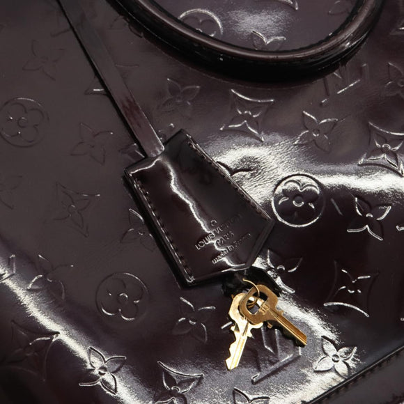 LOUIS VUITTON Monogram Vernis Alma GM Hand Bag Amarante M93595 LV Auth 198644V