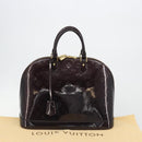 LOUIS VUITTON Monogram Vernis Alma GM Hand Bag Amarante M93595 LV Auth 198644V-12