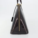 LOUIS VUITTON Monogram Vernis Alma GM Hand Bag Amarante M93595 LV Auth 198644V-3