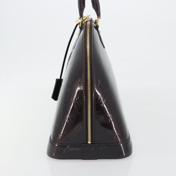 LOUIS VUITTON Monogram Vernis Alma GM Hand Bag Amarante M93595 LV Auth 198644V