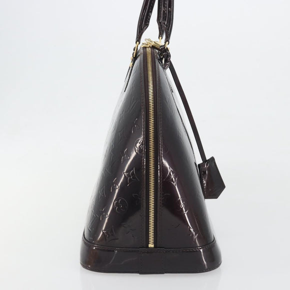 LOUIS VUITTON Monogram Vernis Alma GM Hand Bag Amarante M93595 LV Auth 198644V
