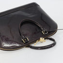 LOUIS VUITTON Monogram Vernis Alma GM Hand Bag Amarante M93595 LV Auth 198644V-6