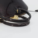 LOUIS VUITTON Monogram Vernis Alma GM Hand Bag Amarante M93595 LV Auth 198644V-7
