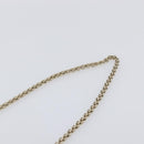 VALENTINO Rock Studs Chain Shoulder Bag Leather 2way Navy Gold Auth 198645M-10
