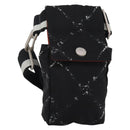 CHANEL Travel Line Waist Bag Nylon Black Silver CC Auth 198646A-1
