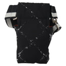 CHANEL Travel Line Waist Bag Nylon Black Silver CC Auth 198646A-3