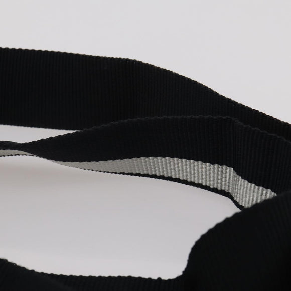 CHANEL Travel Line Waist Bag Nylon Black Silver CC Auth 198646A