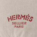 HERMES Aline PM Shoulder Bag Canvas Beige Red Auth 198647A-14