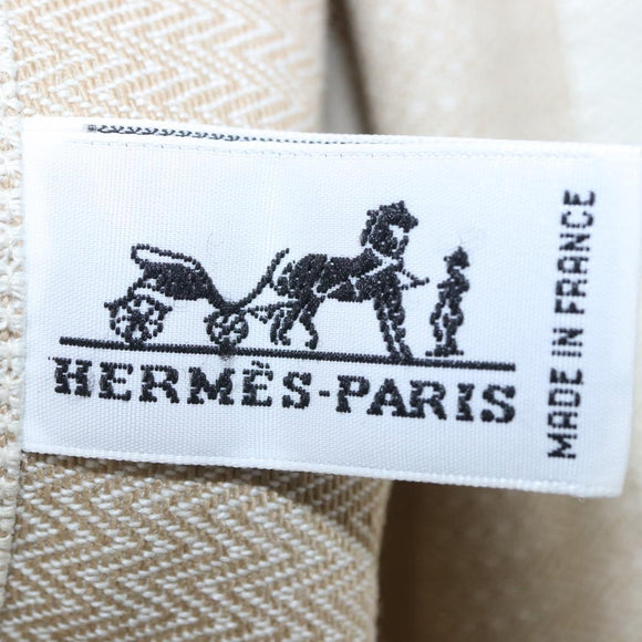 HERMES Aline PM Shoulder Bag Canvas Beige Red Auth 198647A