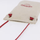 HERMES Aline PM Shoulder Bag Canvas Beige Red Auth 198647A-6