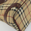 BURBERRY Nova Check Tote Bag PVC Leather Beige Brown Auth 198649A-16