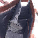 BURBERRY Nova Check Hand Bag Canvas Beige Silver Auth 198650-17