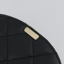 CHANEL Matelasse Chain Shoulder Vanity Bag Lamb Skin Black CC Auth 198651SAM-17