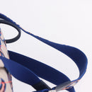 CHANEL Matelasse Backpack Nylon Blue Silver CC Auth 198652M-15