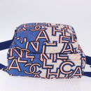 CHANEL Matelasse Backpack Nylon Blue Silver CC Auth 198652M-5