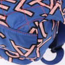 CHANEL Matelasse Backpack Nylon Blue Silver CC Auth 198652M-18
