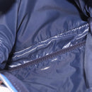 CHANEL Matelasse Backpack Nylon Blue Silver CC Auth 198652M-25