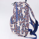 CHANEL Matelasse Backpack Nylon Blue Silver CC Auth 198652M-3