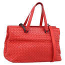 BOTTEGA VENETA INTRECCIATO Hand Bag 2way Red Auth 198653A-1