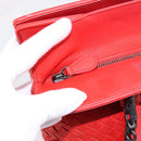 BOTTEGA VENETA INTRECCIATO Hand Bag 2way Red Auth 198653A-18