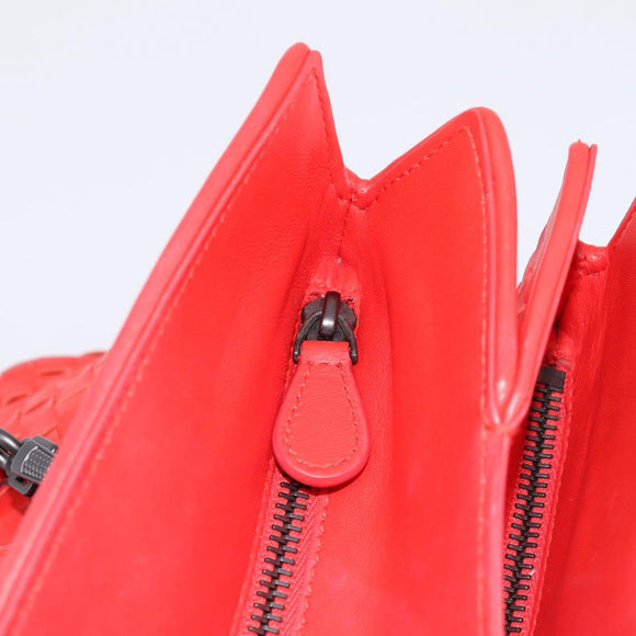BOTTEGA VENETA INTRECCIATO Hand Bag 2way Red Auth 198653A