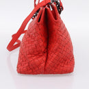 BOTTEGA VENETA INTRECCIATO Hand Bag 2way Red Auth 198653A-4