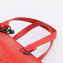 BOTTEGA VENETA INTRECCIATO Hand Bag 2way Red Auth 198653A-8