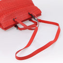 BOTTEGA VENETA INTRECCIATO Hand Bag 2way Red Auth 198653A-9