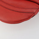 GUCCI Abbey Shoulder Bag Leather Outlet Red Silver 265691 Auth 198654-16