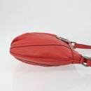 GUCCI Abbey Shoulder Bag Leather Outlet Red Silver 265691 Auth 198654-3