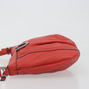 GUCCI Abbey Shoulder Bag Leather Outlet Red Silver 265691 Auth 198654-4